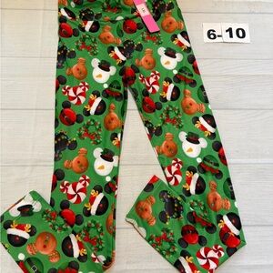 Charlie’s Project Festive Green Kids Leggings size 6-10